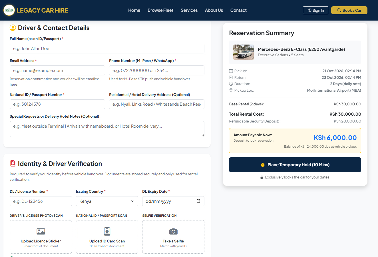 Car Hire & Rental Management System screenshot 3