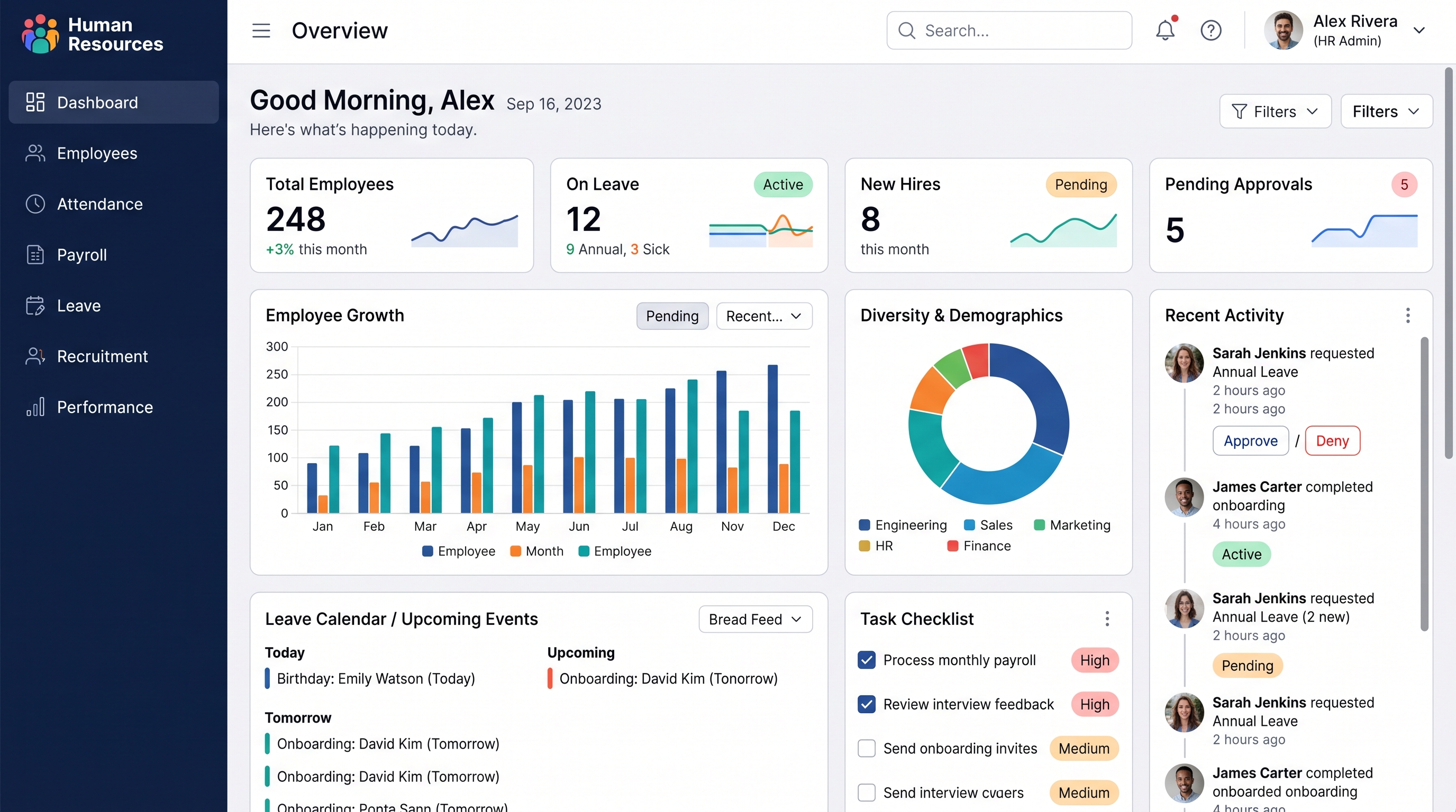 Human Resource Management (HRM) & Payroll System screenshot 1