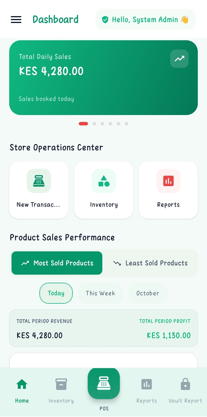 Mobile POS Management App screenshot 1